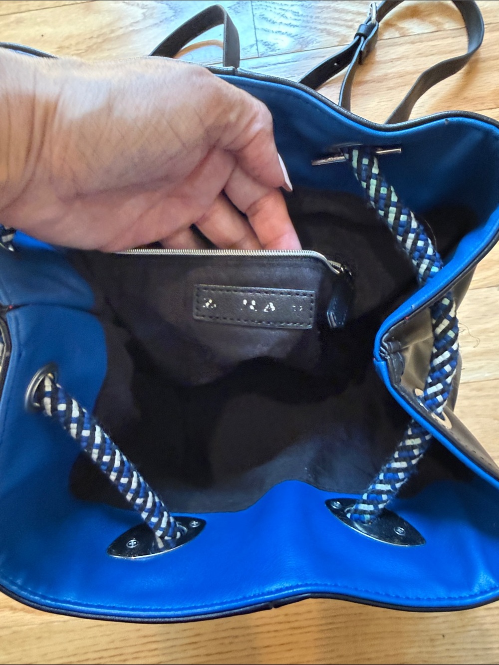 Zara Black Backpack Purse "Monster Eyes" View 4